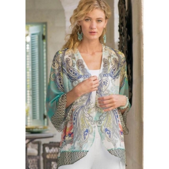 Soft Surroundings Tops - Soft Surroundings Muse Kimono Topper Size Medium